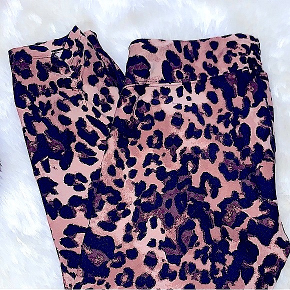 🐆Calvin Klein Performance Stylish Leopard Print Activewear 7/8 Length Leggings - Picture 4 of 16